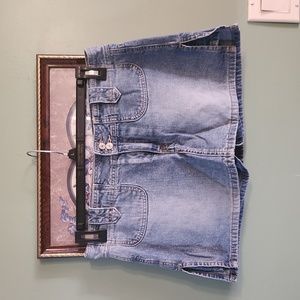 Blue Denim Mini Skort